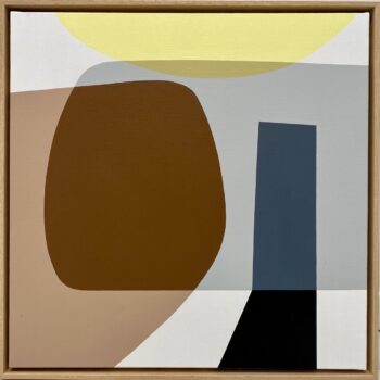 TIM BOCAGE Black brown and yellow in grey 60x60cm 1 Large