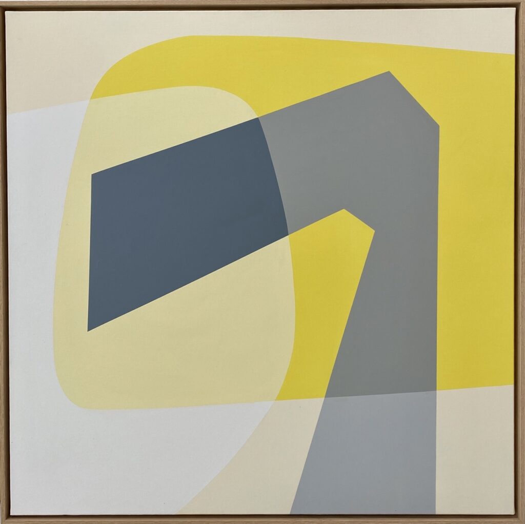 TIM BOCAGE Grey in yellow 90x90cm 1 Large