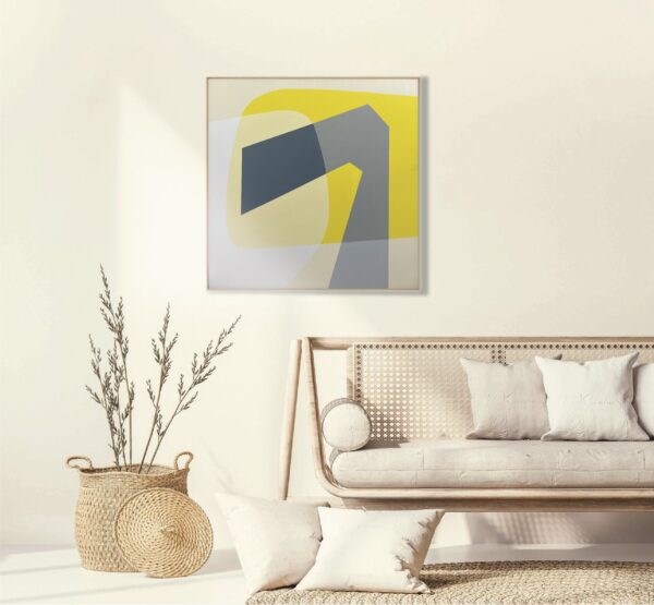 TIM BOCAGE Grey in yellow 90x90cm 3 Grande