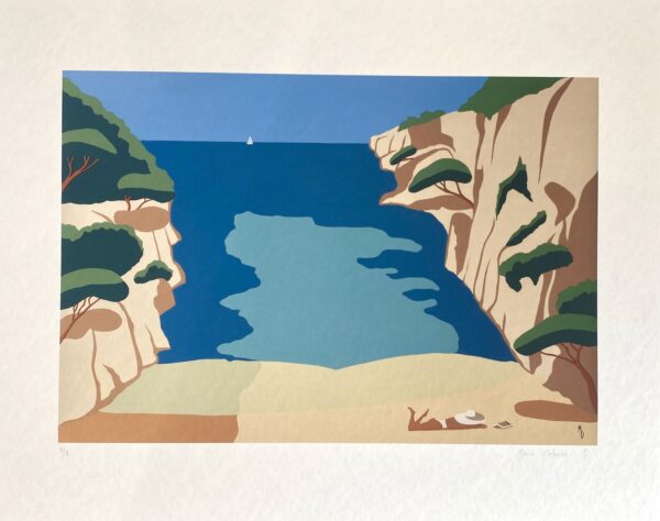 MARIE DEFORCHE Calanque d'En-Vau digigraphie 40x50cm 1 Grande