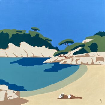MARIE DEFORCHE Calanque de Port-Pin 100x100cm 1 Grande