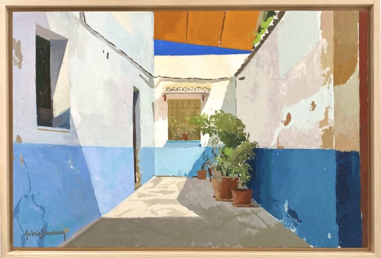 ANTONIO BARAHONA El toldo naranja 30x45cm 1 Grande