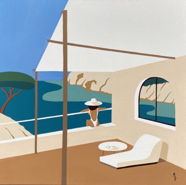 MARIE DEFORCHE La Calanquaise 80x80cm 1 Grande