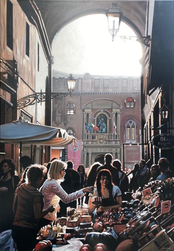 DANIEL DUYTTER Il mercato di Bologna 116x81cm 0 Grande