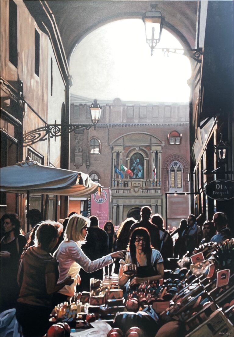 DANIEL DUYTTER Il mercato di Bologna 116x81cm 0 Grande